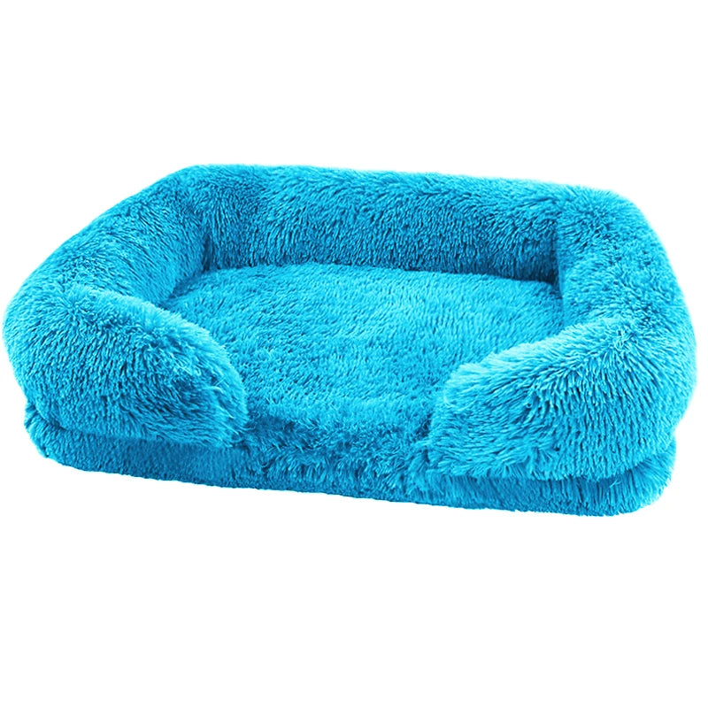 Panier Lit Canapé Ultra Moelleux & Chaud pour Chien & Chat – Coussin d'Hiver Épais en Peluche Douce avec Matelas Amovible