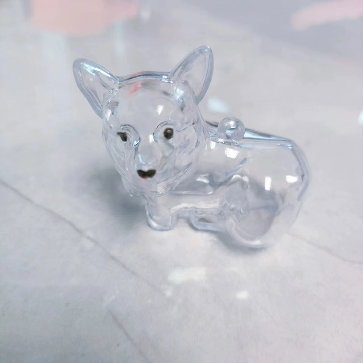 Porte-Clés Souvenir pour Poils de Chien & Chat – Pendentif Capsule Transparente pour Sac & Clés, Bijou Mémoire Animalier