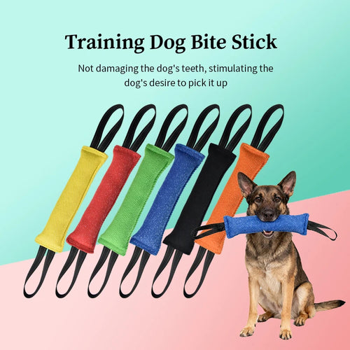Boudin de Mordant en Toile de Jute pour Chien – Coussin de Traction & Dressage Ultra-Résistant avec Poignées Solides