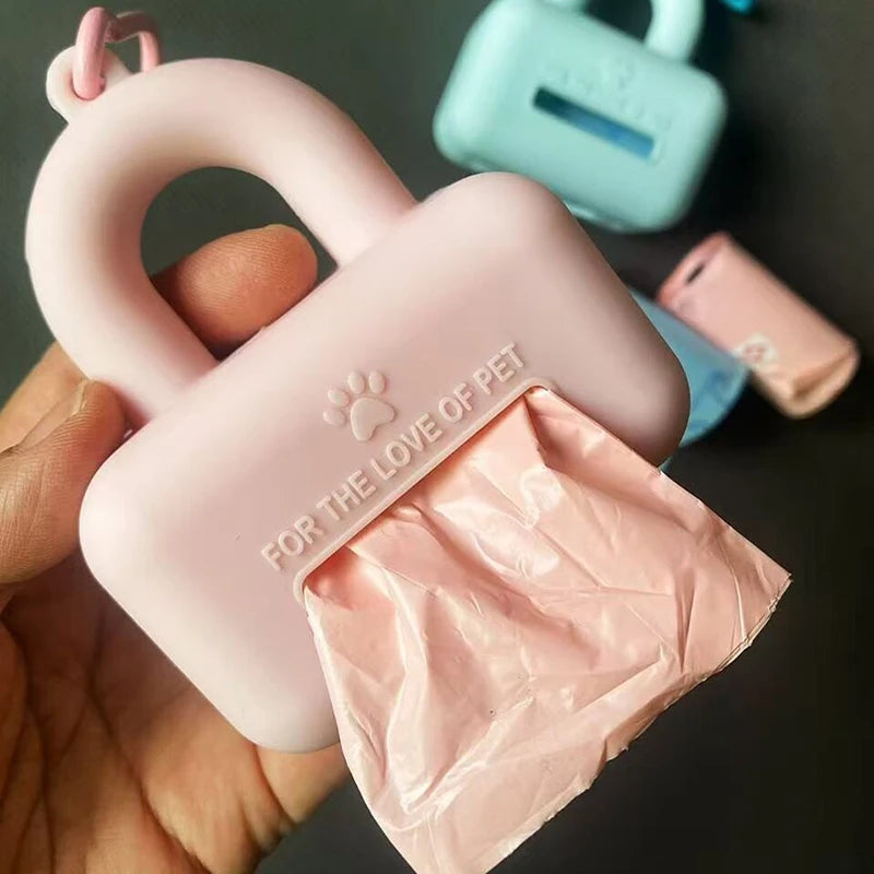Silicone Dog Waste Bag Dispenser Portable Dog Poop Bag Holder Outdoor Puppy Trash Bags Dispenser Dog Accessories