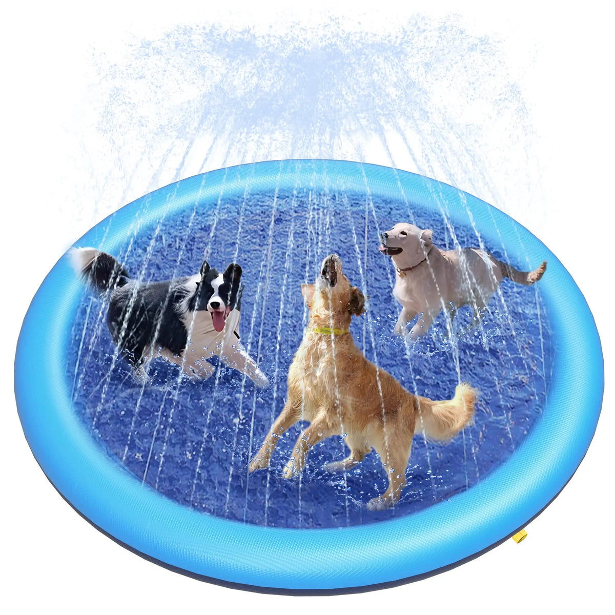 Tapis de Jeu à Jets d'Eau Rafraîchissant pour Chien & Enfants – Splash Pad Antidérapant en PVC Épaissi, Fontaine de Jardin pour l'Été