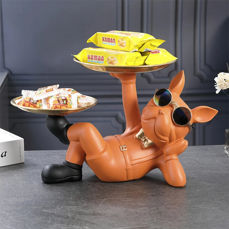 Statue Bouledogue Moderne & Design – Sculpture Décorative en Résine pour Salon, Chambre & Bureau