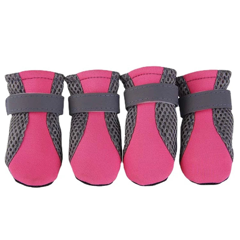 Chaussures Respirantes & Réfléchissantes pour Chien – Bottines de Protection d'Été Tout-Terrain & Antidérapantes pour Petit & Moyen Chien