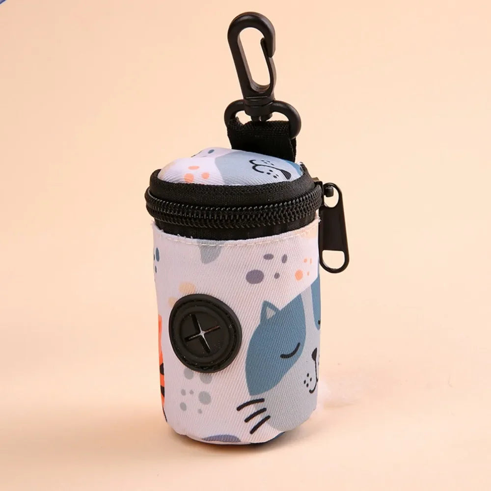 Pochette Distributrice de Sacs à Crottes Zippée pour Chien – Porte-Sacs Déjections Nomade avec Mousqueton pour Laisse & Promenade