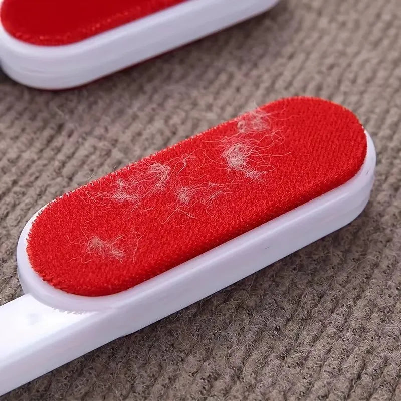 Brosse Anti-Poils Autonettoyante Double Face – Ramasse-Poils Électrostatique Réutilisable avec Base pour Canapé, Vêtements & Tapis