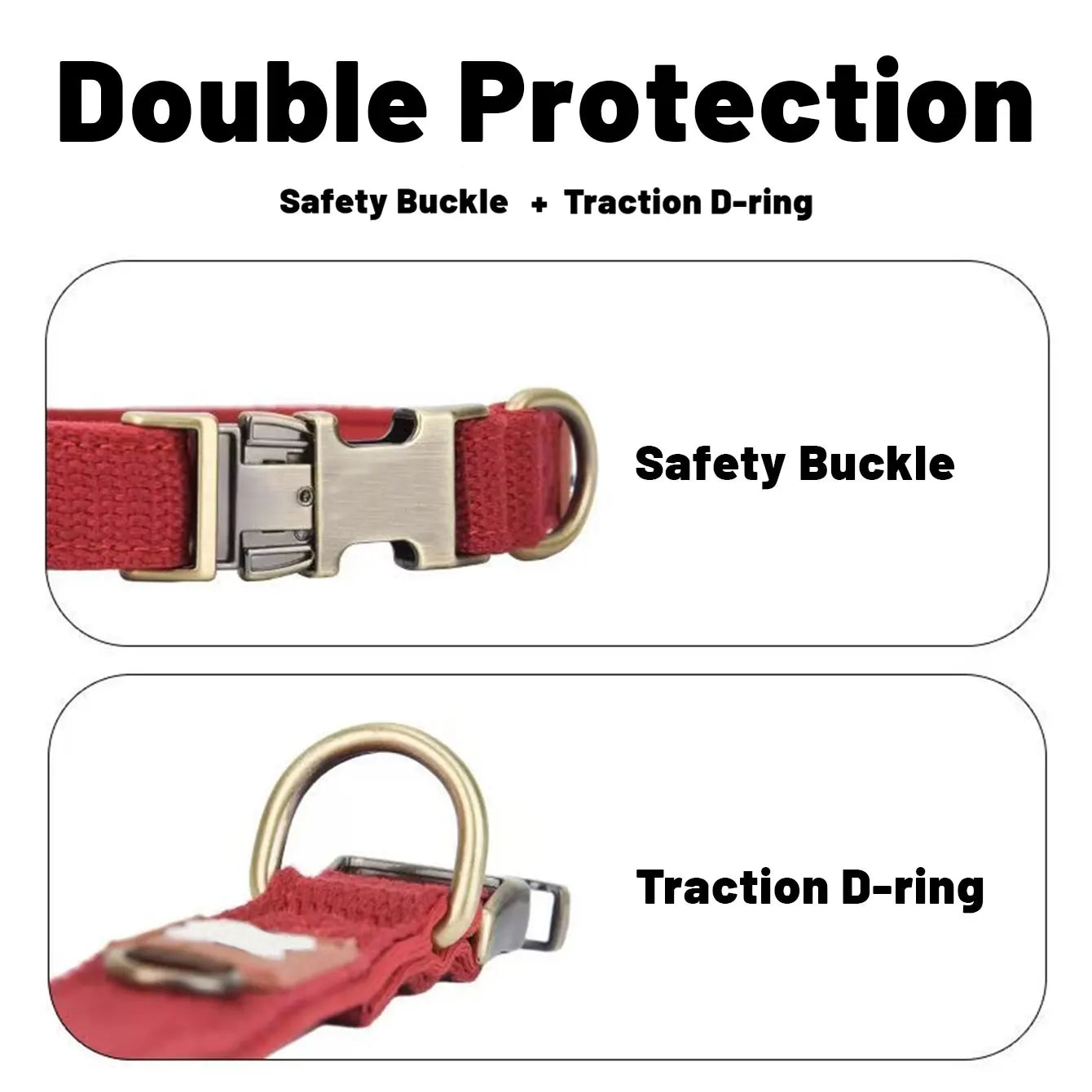 Collier pour Chien Réglable & Résistant (DC001) – Collier Extérieur Sécurisé pour Petit, Moyen & Grand Chien