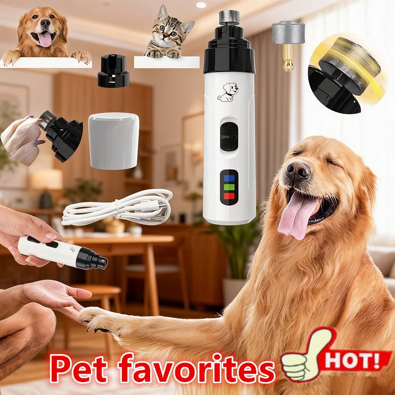 Dog Nail Trimmer Electric Dog Nail Grinder Puppy Cat Nail Clippers Professional Pet Grooming Gadget Diamond Bit Replacement Head