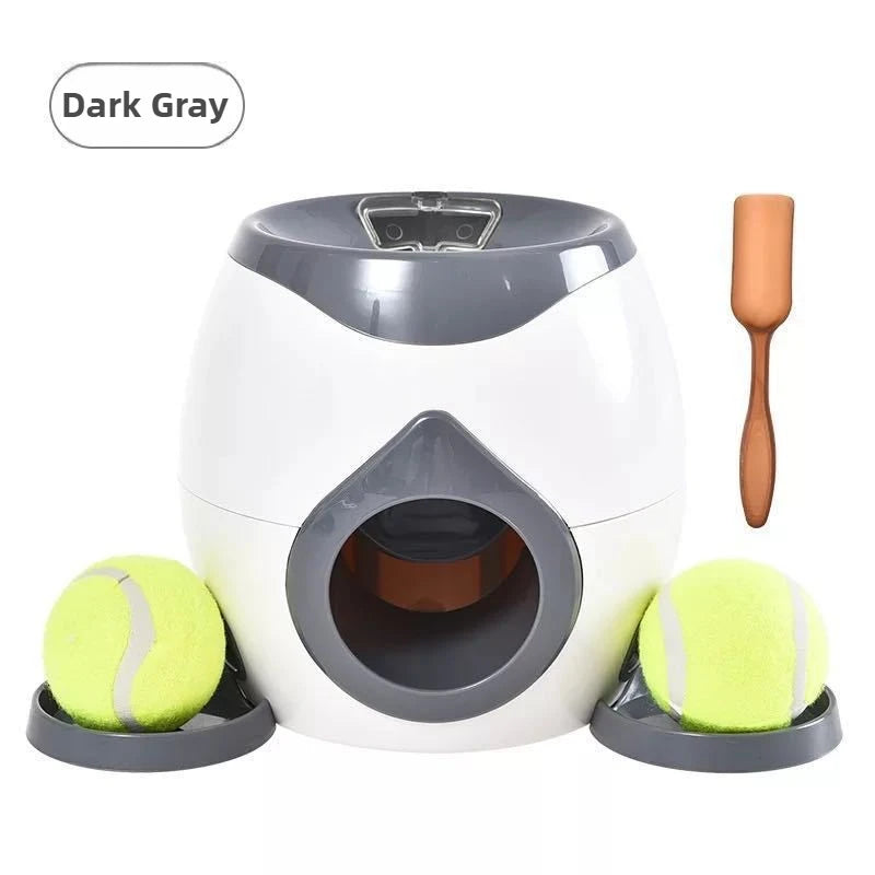 Lanceur de Balles Interactif 2-en-1 & Distributeur de Friandises pour Chien – Machine d'Entraînement au Rapport, Récompense & Stimulation Cognitive