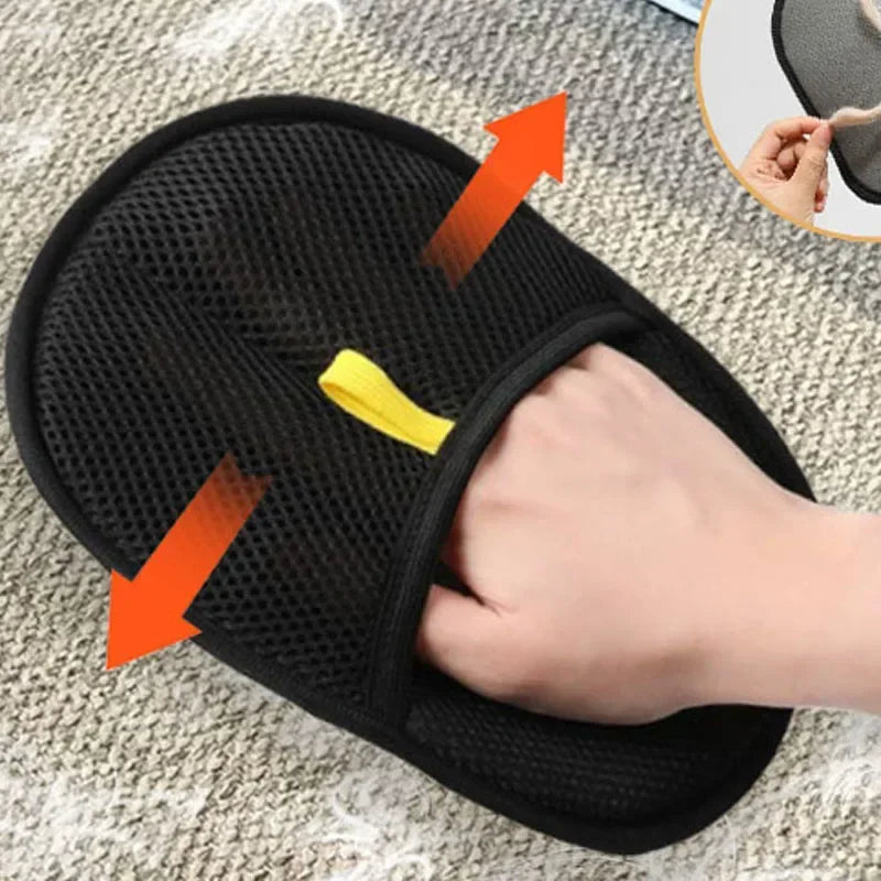 Gant de Brossage Double Face pour Chien & Chat – Gant Ramasse-Poils Électrostatique, Massage Mue & Nettoyage Canapé, Tapis & Vêtements