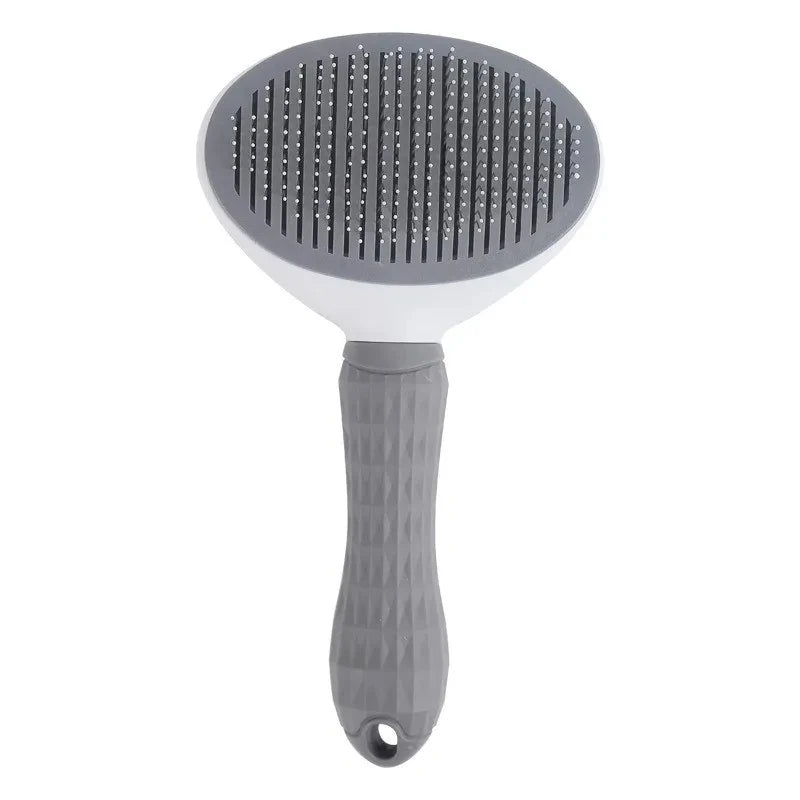 Brosse Autonettoyante pour Chien & Chat – Carde de Toilettage Démêlante, Élimination Poils Morts & Sous-Poil avec Bouton Poussoir