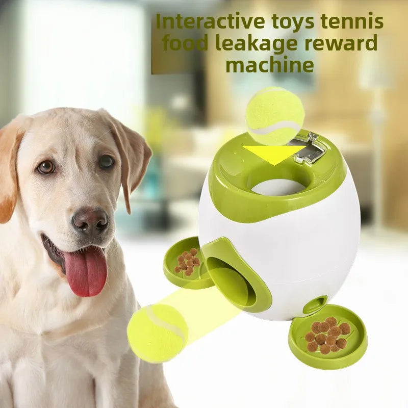Lanceur de Balles Interactif 2-en-1 & Distributeur de Friandises pour Chien – Machine d'Entraînement au Rapport, Récompense & Stimulation Cognitive
