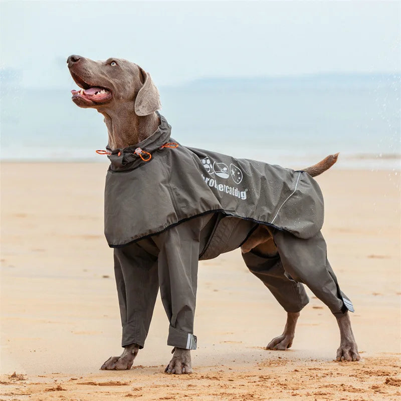 Waterproof Dog Raincoat Jumpsuit For Medium Large Dogs Rain Coat Outdoor Pet Clothes Puppy Doberman Labrador Husky Jacket