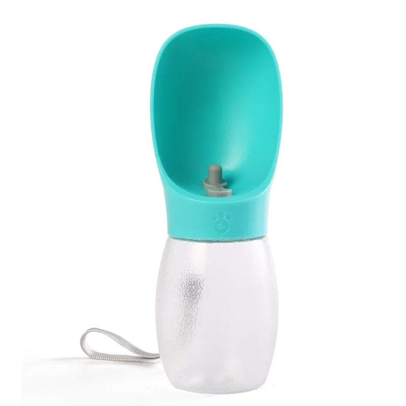 Gourde Portable 300 ml pour Chien & Chat – Bouteille d'Eau de Voyage avec Écuelle Intégrée Anti-Fuite pour Balade & Randonnée