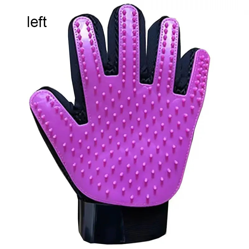 Gant de Toilettage & Massage pour Chien & Chat – Gant Anti-Poils Morts en Silicone Souple, Brosse Mue Réglable & Respirante