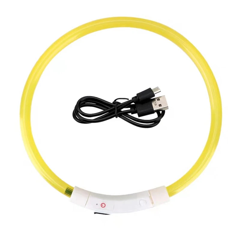 Collier Lumineux LED pour Chien Rechargeable USB – Collier de Sécurité Nuit Haute Visibilité & Anti-Perte