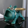 Statue Bouledogue Vide-Poche 30 cm – Figurine Décorative & Boîte de Rangement pour Clés et Bijoux